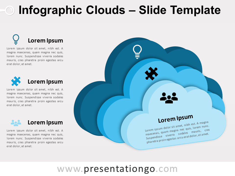 Nubes Infográficas Gratis Para PowerPoint Y Google Slides
