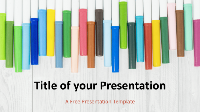 Plantilla Gratis de Marcadores Escolares Para PowerPoint Y Google Slides