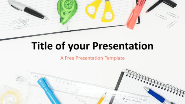 Plantilla Gratis de Suministros Escolares Para PowerPoint Y Google Slides