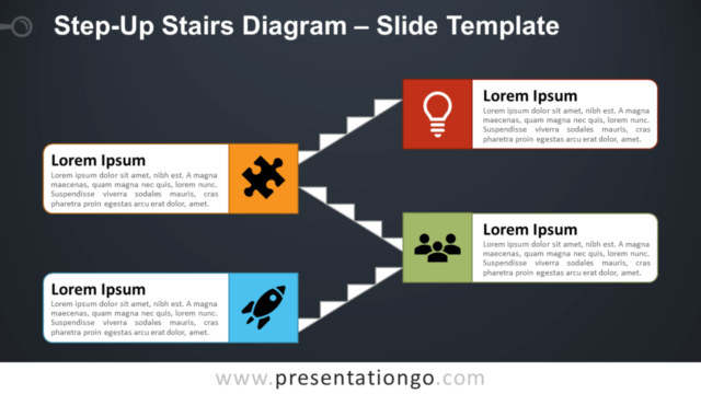 Diagrama Gratis de Escalones de Subida Para PowerPoint Y Google Slides