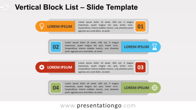 Lista de Bloques Verticales Gratis Para PowerPoint Y Google Slides