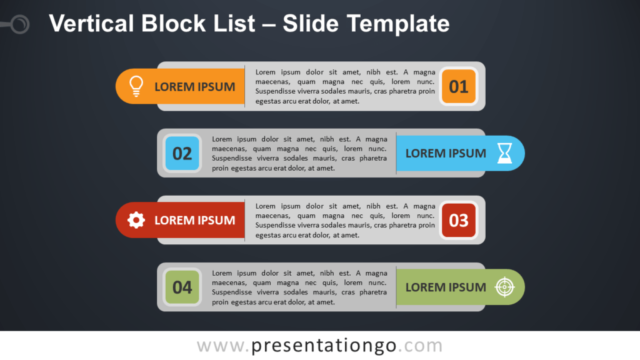 Lista de Bloques Verticales Gratis Para PowerPoint Y Google Slides