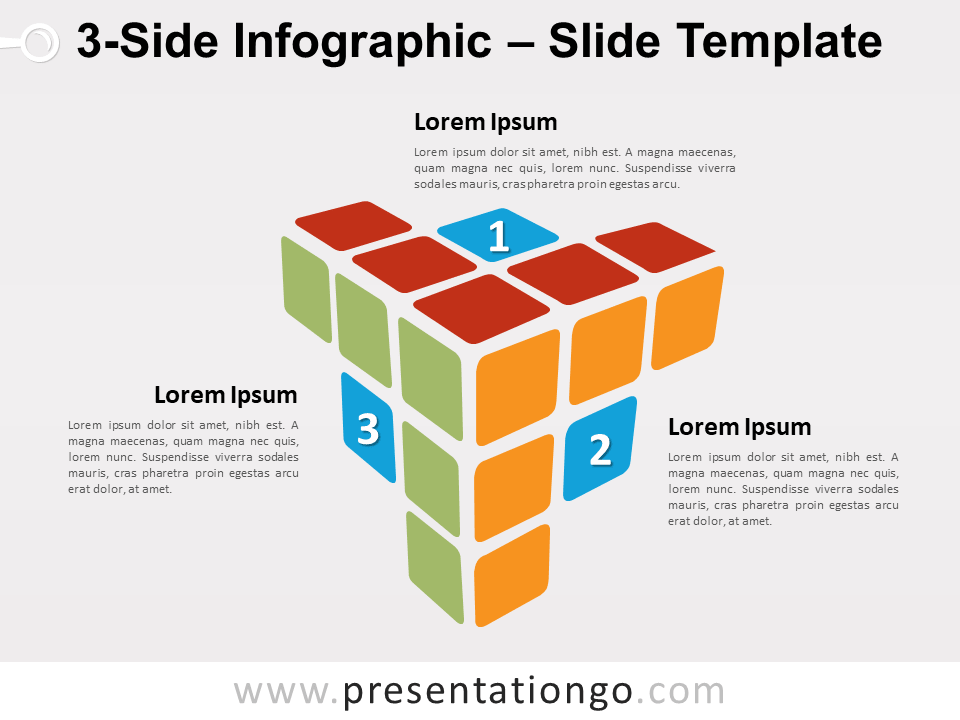 Infografía Gratis de 3 Lados Para PowerPoint Y Google Slides