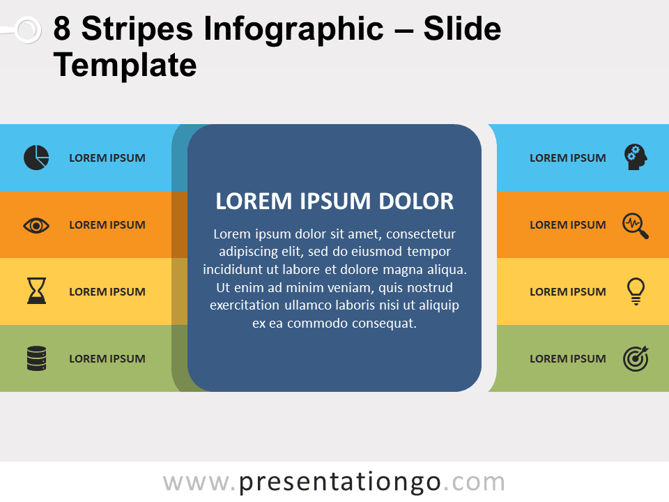 Infografía Gratis de 8 Franjas Para PowerPoint Y Google Slides