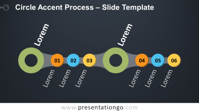 Proceso de Acento Circular Gratis Para PowerPoint Y Google Slides