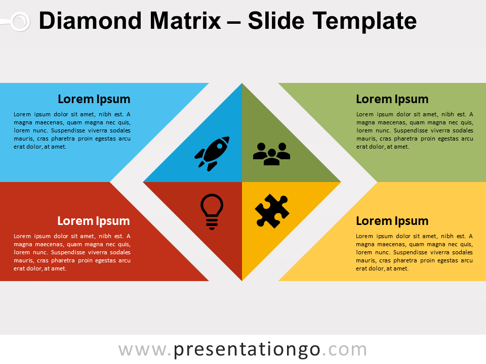 Matriz de Diamante Gratis Para PowerPoint Y Google Slides