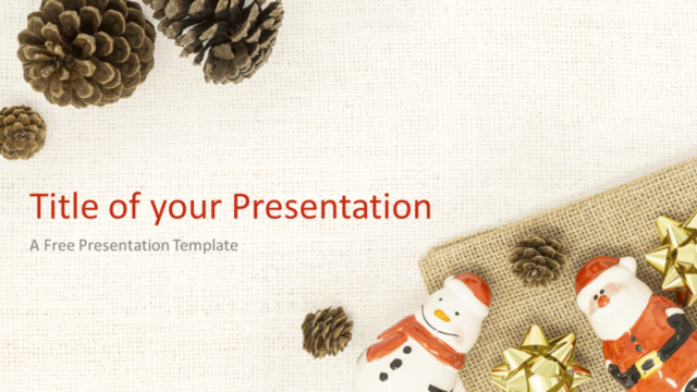Plantilla Santa, Muñeco de Nieve y Piñas Gratis Para PowerPoint Y Google Slides