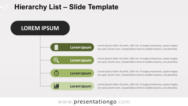 Lista Jerárquica Vertical Gratis Para PowerPoint Y Google Slides
