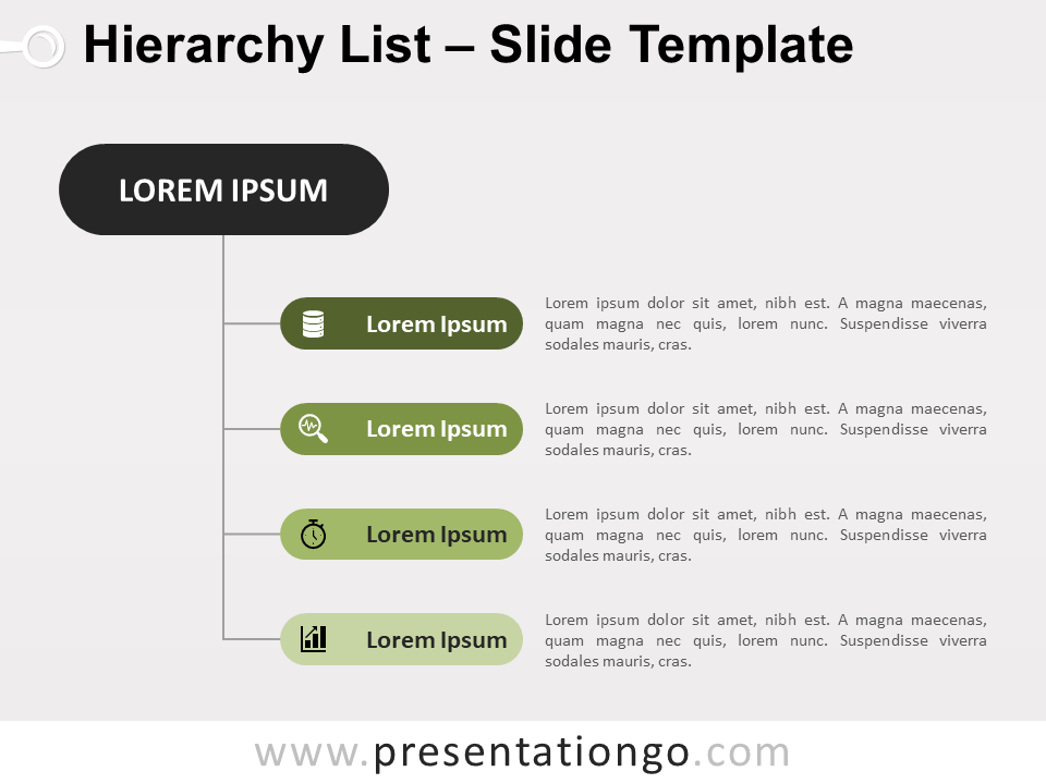 Lista Jerárquica Vertical Gratis Para PowerPoint Y Google Slides