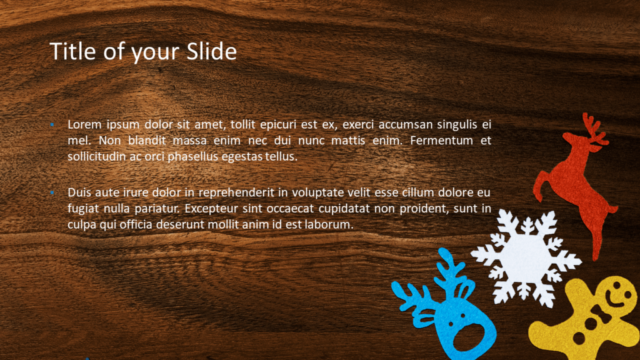 Plantilla Gratis de Adornos de Invierno Para PowerPoint Y Google Slides - Diapositiva de Título Y Contenido