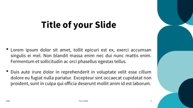 Azul - Plantilla Gratis de Geometría Abstracta Para PowerPoint Y Google Slides - Diapositiva de Título Y Contenido