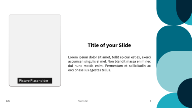 Azul - Plantilla Gratis de Geometría Abstracta Para PowerPoint Y Google Slides - Diapositiva Con Marcador de Posición de Imagen