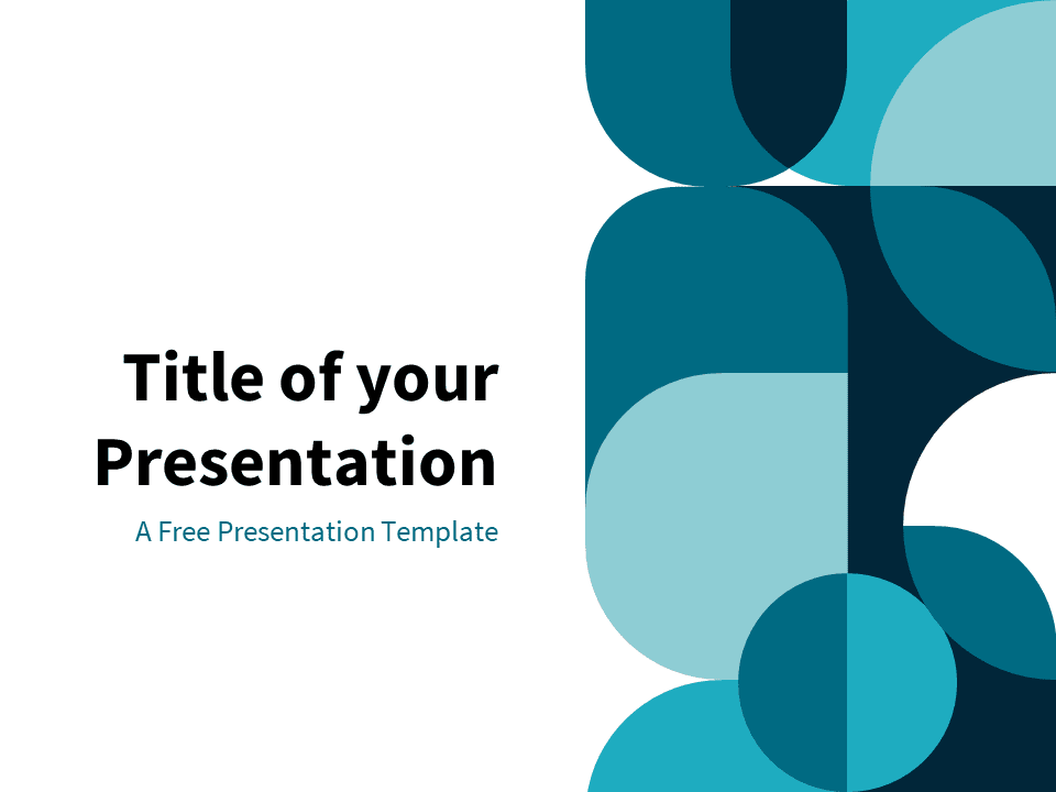 Azul - Plantilla Gratis de Geometría Abstracta Para PowerPoint Y Google Slides