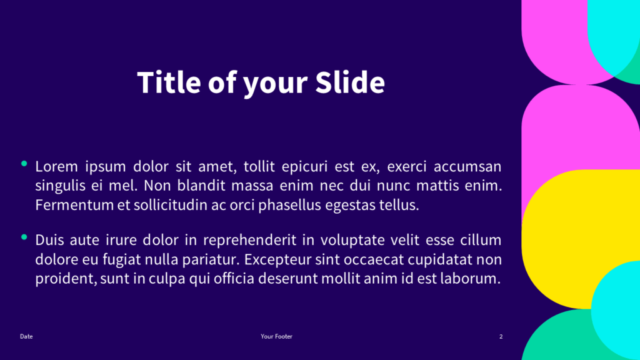 Ochenta - Plantilla Gratis de Geometría Abstracta Para PowerPoint Y Google Slides - Diapositiva de Título Y Contenido