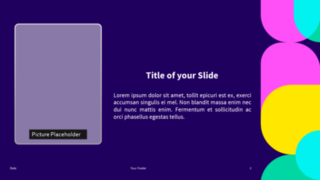 Ochenta - Plantilla Gratis de Geometría Abstracta Para PowerPoint Y Google Slides - Diapositiva Con Marcador de Posición de Imagen