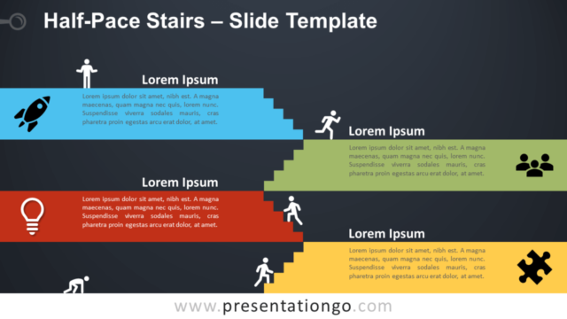Escaleras Medio-Paso Gratis Para PowerPoint Y Google Slides