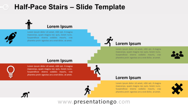 Escaleras Medio-Paso Gratis Para PowerPoint Y Google Slides