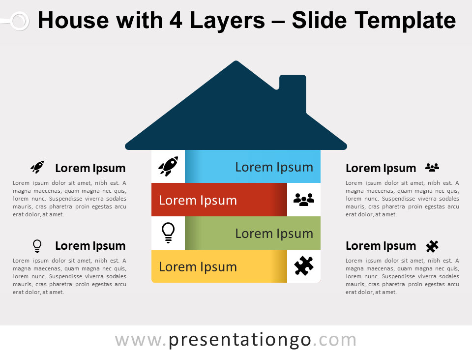 Casa con 4 Capas Gratis Para PowerPoint Y Google Slides
