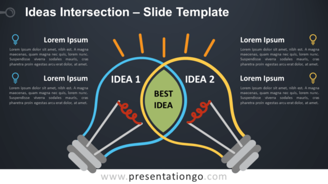 Diagrama de Intersección de Ideas Gratis Para PowerPoint Y Google Slides