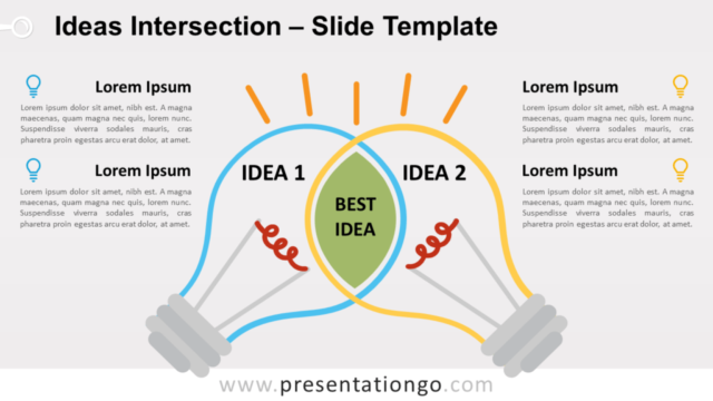 Diagrama de Intersección de Ideas Gratis Para PowerPoint Y Google Slides