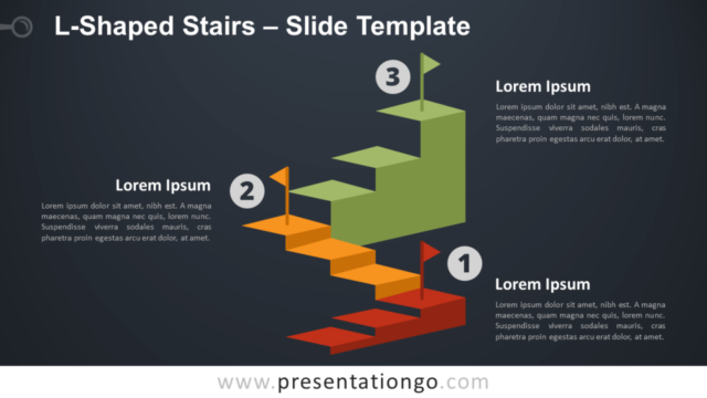 Escalera en L Gráfico Gratis Para PowerPoint Y Google Slides