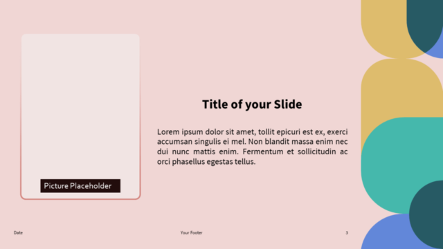Plantilla Gratis de Geometría Abstracta Pastel Para PowerPoint Y Google Slides - Diapositiva Con Marcador de Posición de Imagen