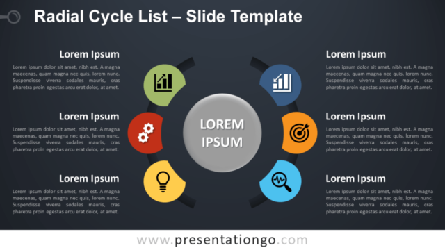 Lista Radial de Ciclo Gratis Para PowerPoint Y Google Slides
