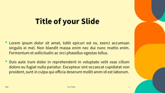 Años setenta - Plantilla Gratis de Geometría Abstracta Para PowerPoint Y Google Slides - Diapositiva de Título Y Contenido