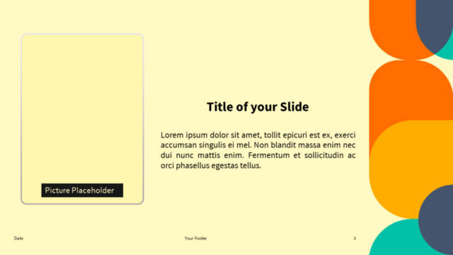Años setenta - Plantilla Gratis de Geometría Abstracta Para PowerPoint Y Google Slides - Diapositiva Con Marcador de Posición de Imagen