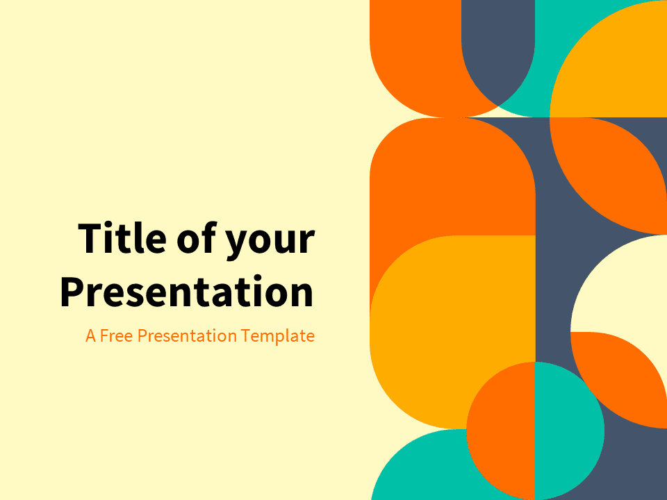 Años setenta - Plantilla Gratis de Geometría Abstracta Para PowerPoint Y Google Slides