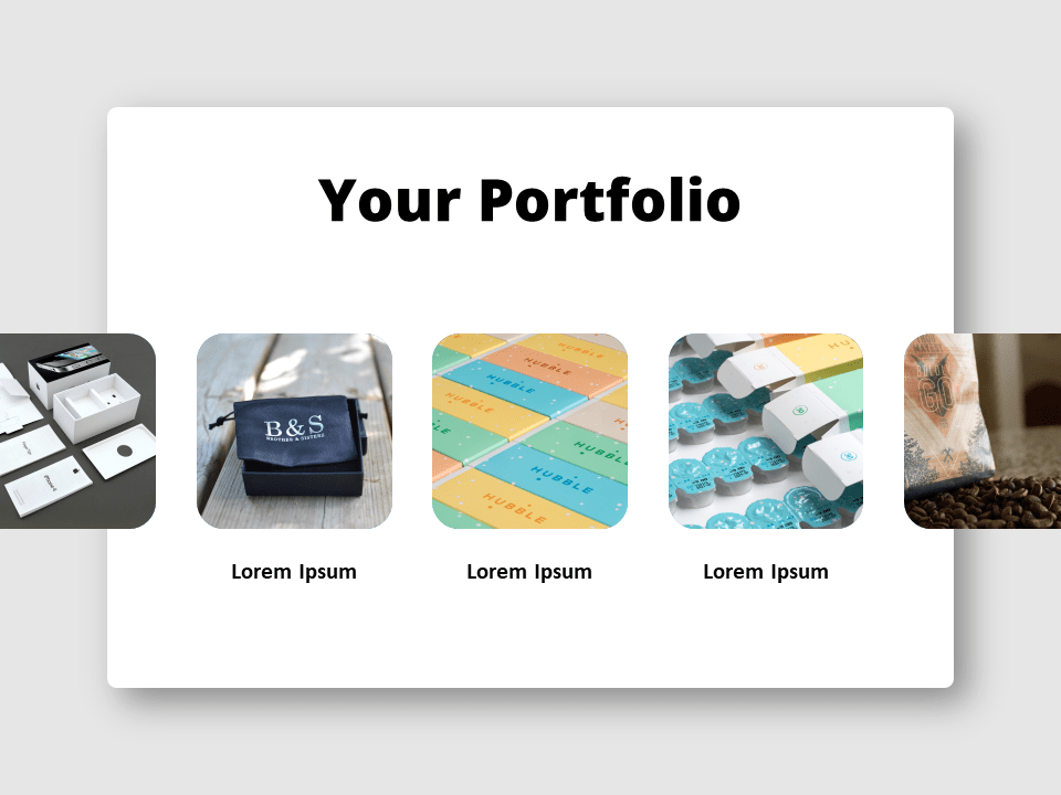Portafolio Estilo Presentación de Diapositivas Para PowerPoint Y Google Slides