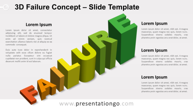 Fracaso en 3D Gráfico Gratis Para PowerPoint