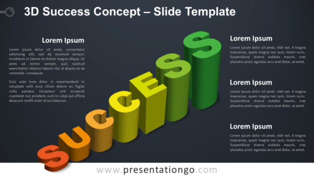 Concepto Gratis de Éxito en 3D Para PowerPoint