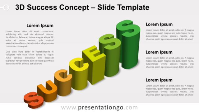 Concepto Gratis de Éxito en 3D Para PowerPoint