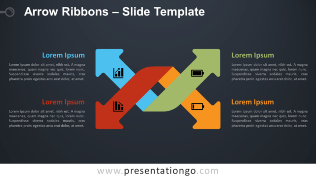 Cintas de Flechas Gráfico Gratis Para PowerPoint Y Google Slides