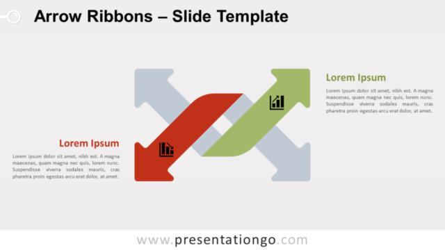 Cintas de Flechas Gráfico Gratis Para PowerPoint Y Google Slides