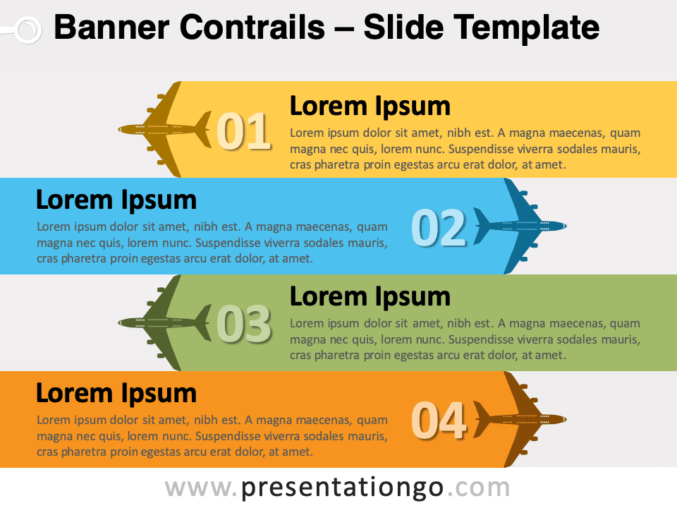 Banderas de Estela Gráfico Gratis Para PowerPoint Y Google Slides