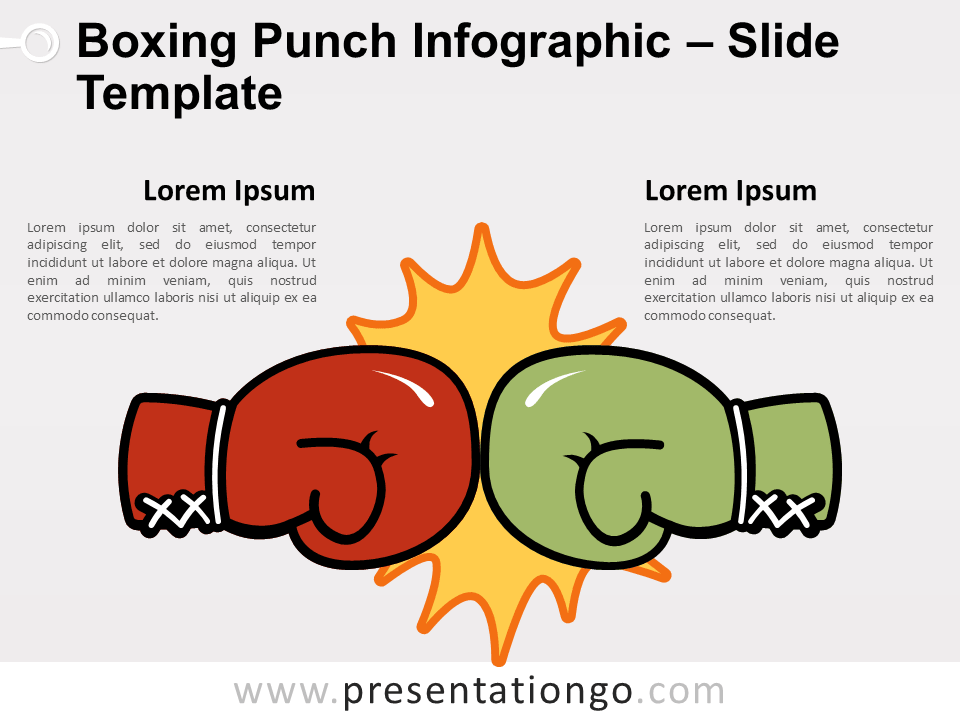 Infografía Gratis de Golpe de Boxeo Para PowerPoint Y Google Slides