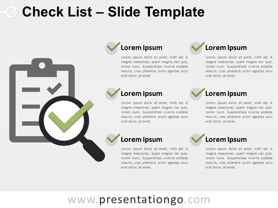 Plantilla de Lista de Verificación Gratis Para PowerPoint Y Google Slides