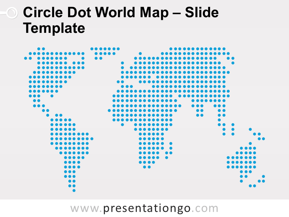 Mapa Mundial de Círculo de Puntos Gratis Para PowerPoint Y Google Slides