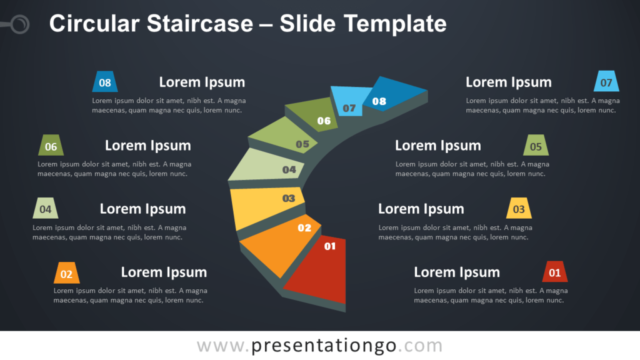 Escalera Circular Gratis Para PowerPoint Y Google Slides