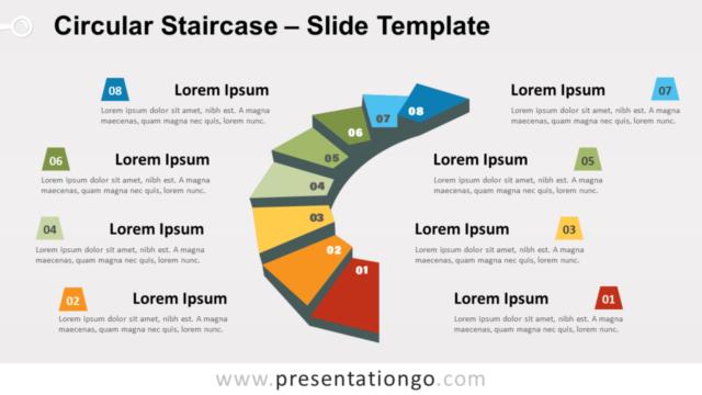 Escalera Circular Gratis Para PowerPoint Y Google Slides