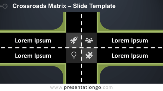 Matriz de Encrucijada Gratis Para PowerPoint Y Google Slides