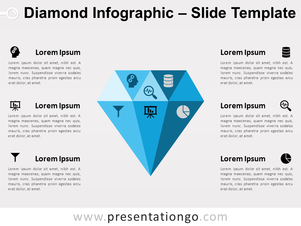 Infografía de Diamante Gratis Para PowerPoint Y Google Slides