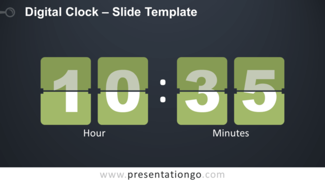Reloj Digital Gráfico Gratis Para PowerPoint Y Google Slides