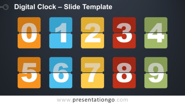 Reloj Digital Gráfico Gratis Para PowerPoint Y Google Slides