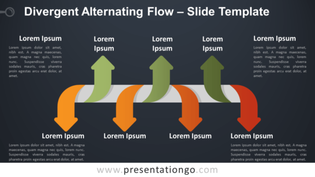 Flujo Alternante Divergente Gratis Para PowerPoint Y Google Slides