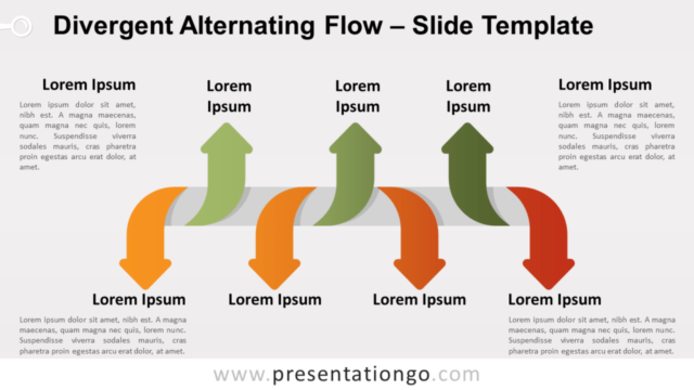 Flujo Alternante Divergente Gratis Para PowerPoint Y Google Slides