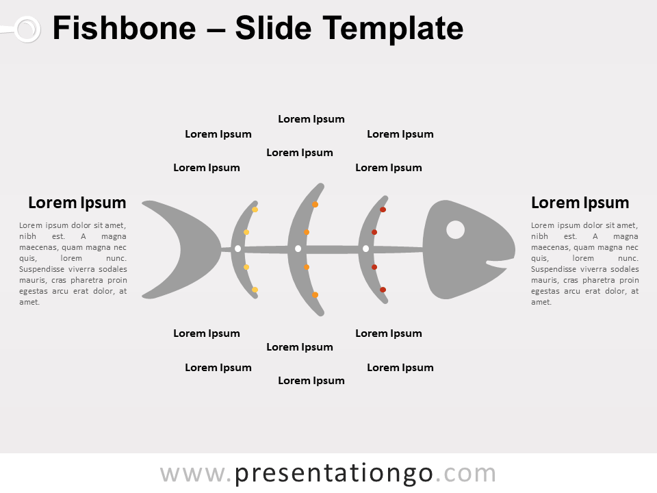Hueso de Pescado Gráfico Gratis Para PowerPoint Y Google Slides