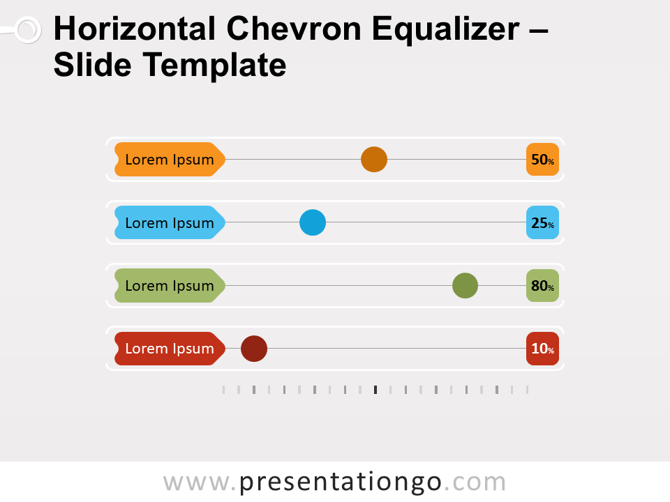 Igualador de Chevron Horizontal Gráfico Gratis Para PowerPoint Y Google Slides